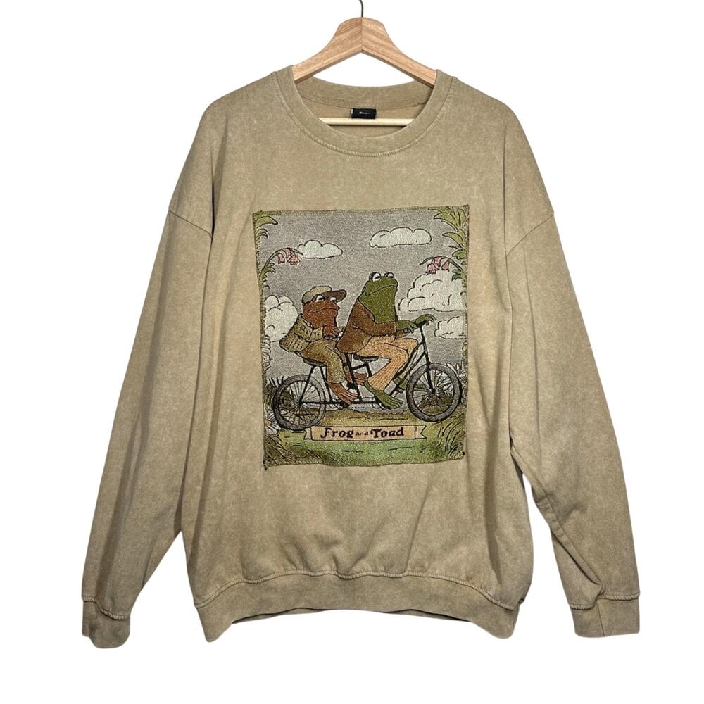 Vintage Frog & Toad Crewneck Sweatshirt XL Tapestry Book Cover Arnold Lobel 1972